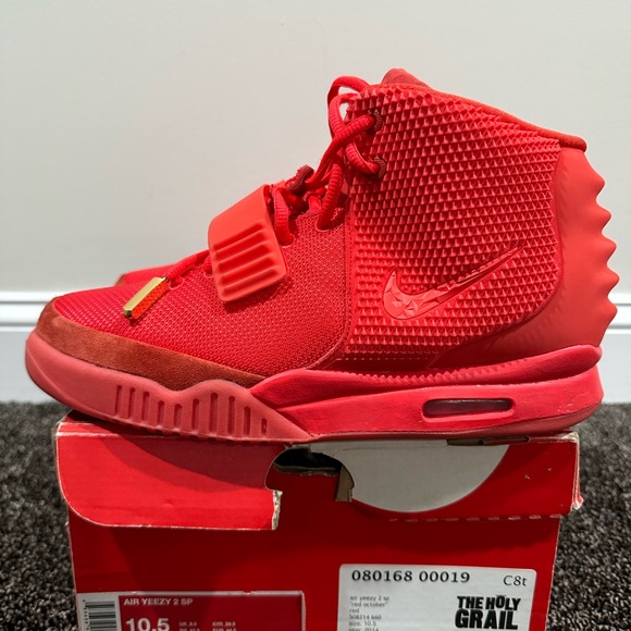 Nike Air Yeezy 2 SP Kanye West Red October Sneakers 2014 - Picture 3 of 15